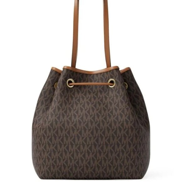 NWT ✅ Michael Kors AVERY Medium Signature Logo Bucket Messenger Bag ✨NWT - Picture 5 of 14